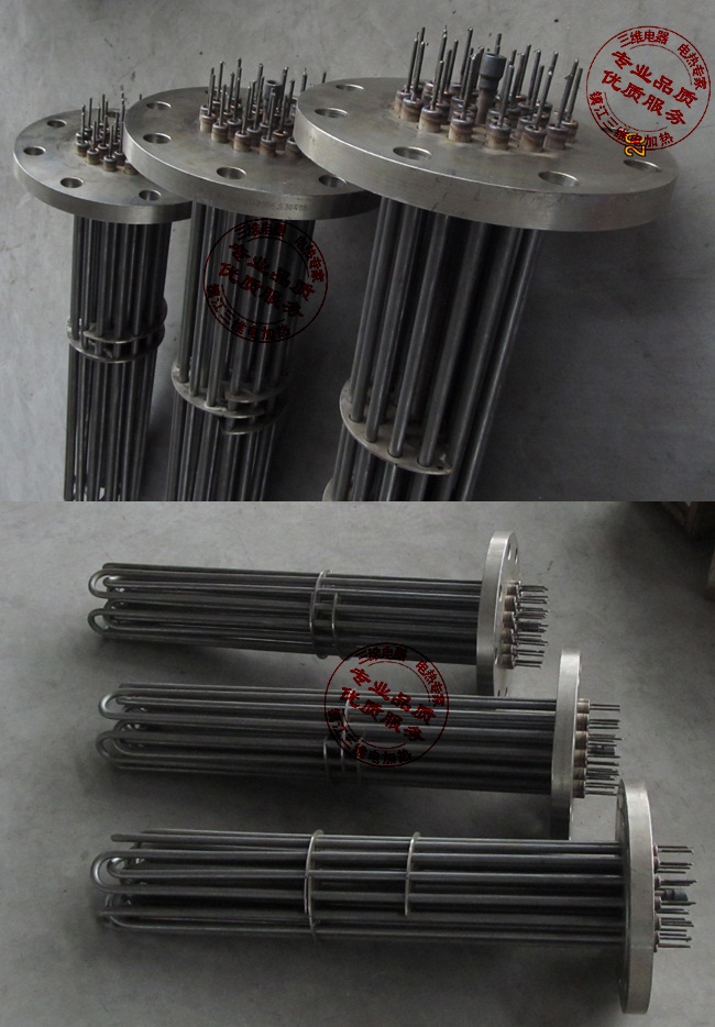 法兰式电加热器加工制作过程中拍摄的图片